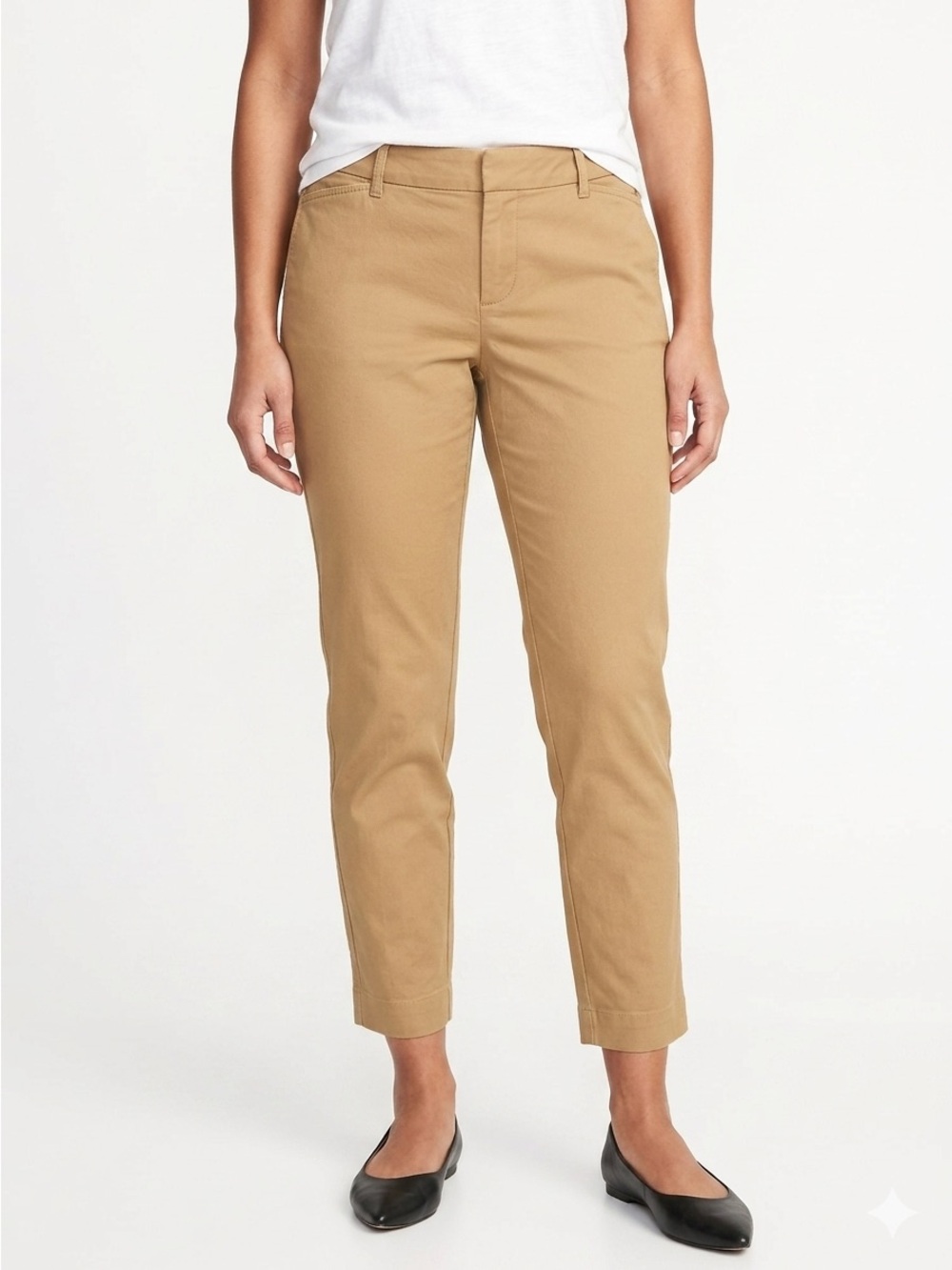 OLD NAVY The Pixie Khaki Tan Crop Ankle Pant Size 8 $50 EUC KL